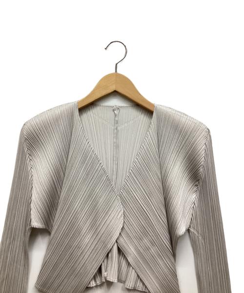 PLEATS PLEASE（プリーツプリーズ）PLEATS PLEASE (プリーツプリーズ) カーディガン グレー サイズ:3の古着・服飾アイテム