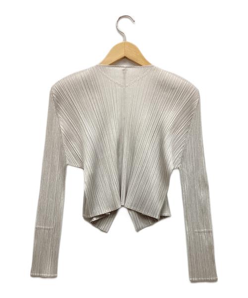 PLEATS PLEASE（プリーツプリーズ）PLEATS PLEASE (プリーツプリーズ) カーディガン グレー サイズ:3の古着・服飾アイテム
