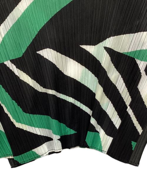 PLEATS PLEASE（プリーツプリーズ）PLEATS PLEASE (プリーツプリーズ) ブラウス ブラック×グリーン サイズ:3の古着・服飾アイテム