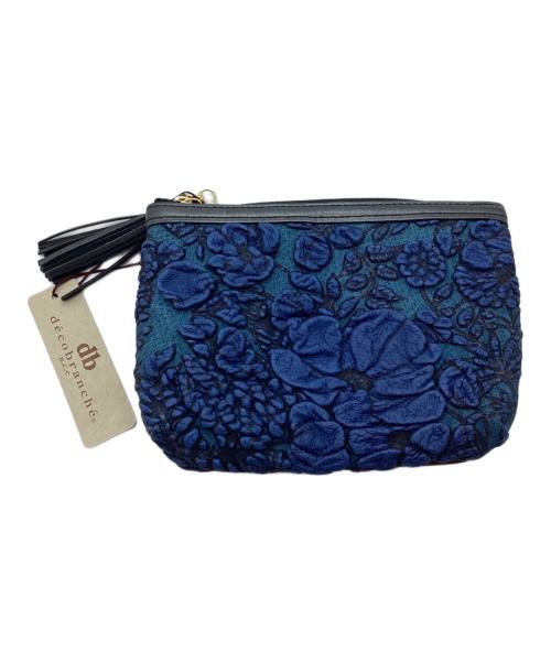 DECOBRANCHE（デコブランシェ）DECOBRANCHE (デコブランシェ) ポーチ ブルー×ブラウン 未使用品の古着・服飾アイテム