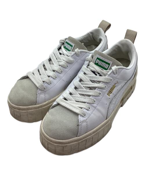 PUMA（プーマ）PUMA (プーマ) スニーカー ホワイト×ベージュ サイズ:22.5の古着・服飾アイテム