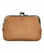 ）の古着「がま口コインケース」｜キャメル