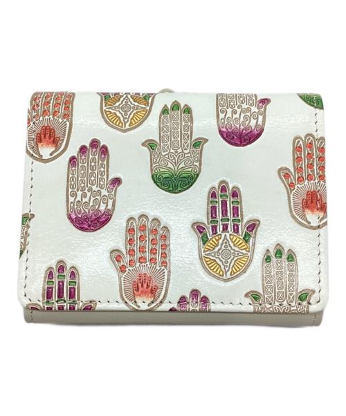 H.P.FRANCE（アッシュペーフランス）H.P.FRANCE (アッシュペーフランス) 3つ折り財布 ホワイトの古着・服飾アイテム