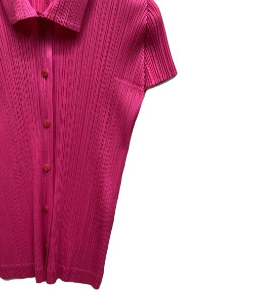 PLEATS PLEASE（プリーツプリーズ）PLEATS PLEASE (プリーツプリーズ) ショートスリーブシャツ ショッキングピンク サイズ:3の古着・服飾アイテム
