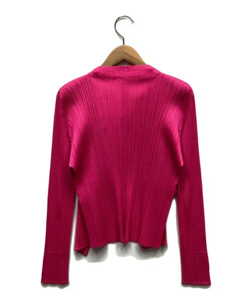 PLEATS PLEASE（プリーツプリーズ）PLEATS PLEASE (プリーツプリーズ) カーディガン ショッキングピンク サイズ:3の古着・服飾アイテム