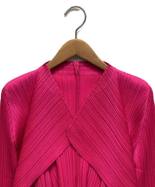 PLEATS PLEASE（プリーツプリーズ）PLEATS PLEASE (プリーツプリーズ) カーディガン ショッキングピンク サイズ:3の古着・服飾アイテム