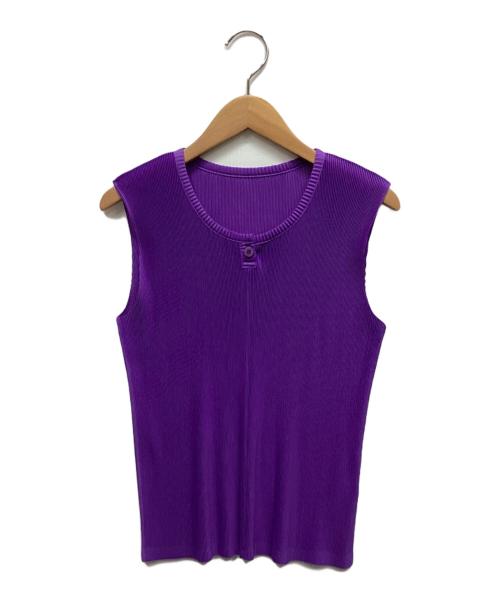 PLACE PAUSE（プレースポーズ）PLACE PAUSE (プレースポーズ) ノースリーブカットソー パープル サイズ:3の古着・服飾アイテム