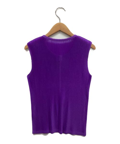 PLACE PAUSE（プレースポーズ）PLACE PAUSE (プレースポーズ) ノースリーブカットソー パープル サイズ:3の古着・服飾アイテム