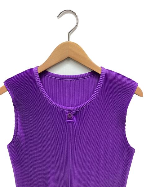 PLACE PAUSE（プレースポーズ）PLACE PAUSE (プレースポーズ) ノースリーブカットソー パープル サイズ:3の古着・服飾アイテム