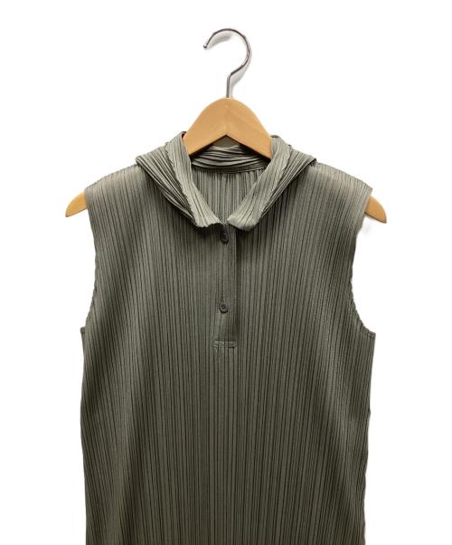 PLEATS PLEASE（プリーツプリーズ）PLEATS PLEASE (プリーツプリーズ) ノースリーブワンピース グレー サイズ:2の古着・服飾アイテム