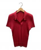 PLEATS PLEASEプリーツプリーズ）の古着「ポロシャツ」｜レッド