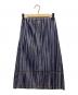 PLEATS PLEASE（プリーツプリーズ）の古着「プリーツスカート」｜ネイビー×ホワイト