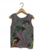 me ISSEY MIYAKEミーイッセイ ミヤケ）の古着「ノースリーブカットソー」｜グレー