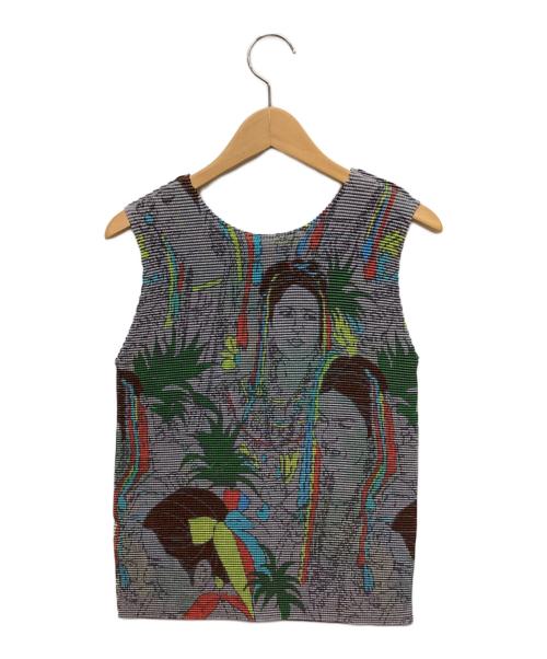 me ISSEY MIYAKE（ミーイッセイ ミヤケ）me ISSEY MIYAKE (ミーイッセイ ミヤケ) ノースリーブカットソー グレー サイズ:表記なしの古着・服飾アイテム