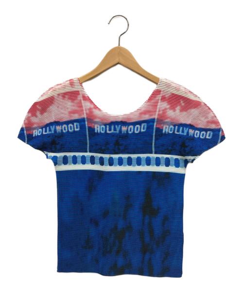 me ISSEY MIYAKE（ミーイッセイ ミヤケ）me ISSEY MIYAKE (ミーイッセイ ミヤケ) カットソー ブルー サイズ:表記なしの古着・服飾アイテム