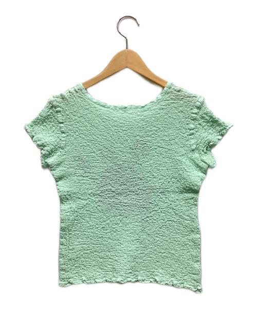 me ISSEY MIYAKE（ミーイッセイ ミヤケ）me ISSEY MIYAKE (ミーイッセイ ミヤケ) カットソー ライトグリーン サイズ:表記なしの古着・服飾アイテム