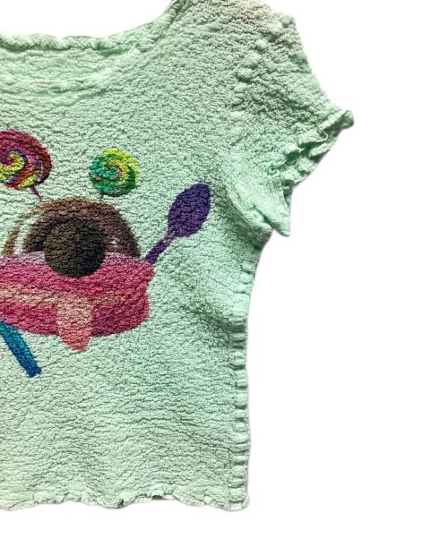 me ISSEY MIYAKE（ミーイッセイ ミヤケ）me ISSEY MIYAKE (ミーイッセイ ミヤケ) カットソー ライトグリーン サイズ:表記なしの古着・服飾アイテム