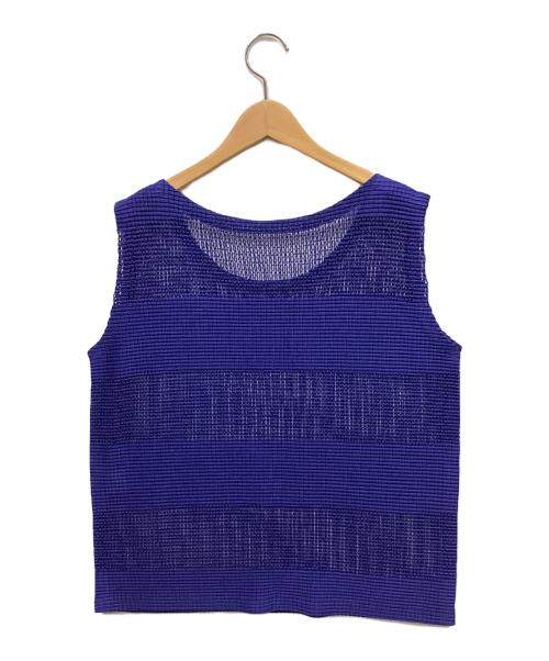 me ISSEY MIYAKE（ミーイッセイ ミヤケ）me ISSEY MIYAKE (ミーイッセイ ミヤケ) ノースリーブカットソー ネイビー サイズ:表記なしの古着・服飾アイテム