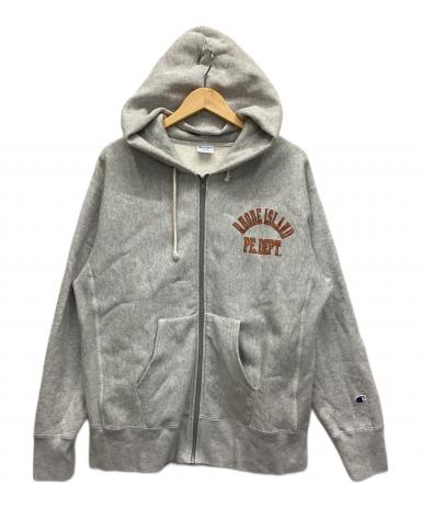 シ*ン様 RHC×Champion コラボグレー フルジップパーカー Calif RHC ロンハーマンから「チャンピオン」別注パーカ フルジップデザイン