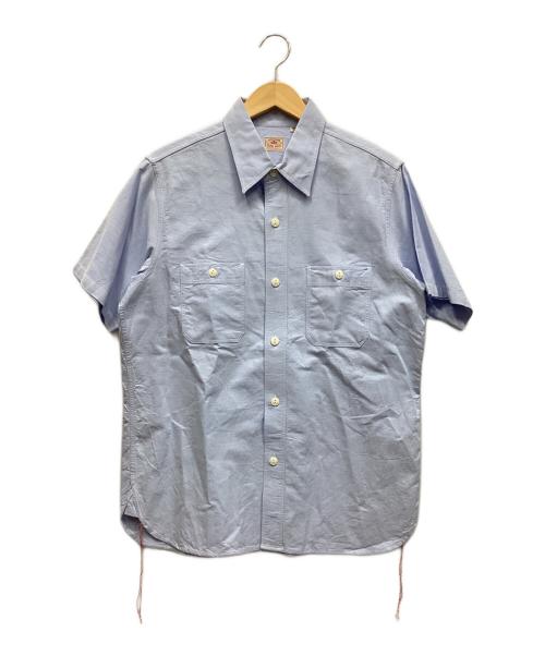 SUGAR CANE（シュガーケーン）SUGAR CANE (シュガーケーン) 半袖シャツ ライトブルー サイズ:Mの古着・服飾アイテム