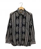 MUSHMANSマッシュマンズ）の古着「柄シャツ」｜ブラック