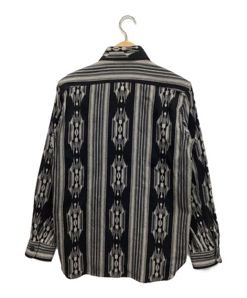 MUSHMANS（マッシュマンズ）MUSHMANS (マッシュマンズ) 柄シャツ ブラック サイズ:Sの古着・服飾アイテム