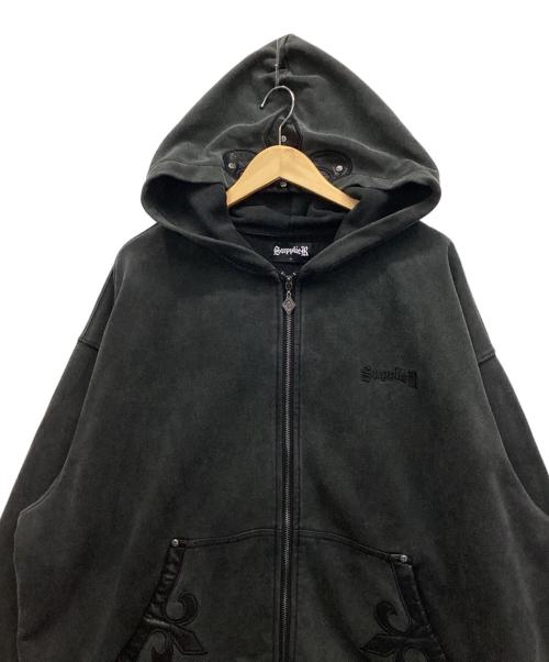 SUPPLIER（サプライヤー）SUPPLIER (サプライヤー) ジップパーカー ブラック サイズ:Lの古着・服飾アイテム