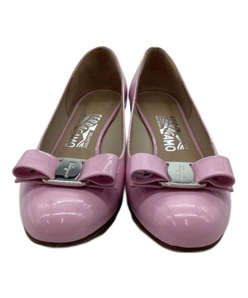 Salvatore Ferragamo（サルヴァトーレ フェラガモ）Salvatore Ferragamo (サルヴァトーレ フェラガモ) リボンパンプス ピンク サイズ:6　1/2の古着・服飾アイテム