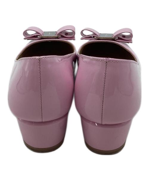 Salvatore Ferragamo（サルヴァトーレ フェラガモ）Salvatore Ferragamo (サルヴァトーレ フェラガモ) リボンパンプス ピンク サイズ:6　1/2の古着・服飾アイテム