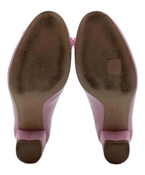 Salvatore Ferragamo（サルヴァトーレ フェラガモ）Salvatore Ferragamo (サルヴァトーレ フェラガモ) リボンパンプス ピンク サイズ:6　1/2の古着・服飾アイテム