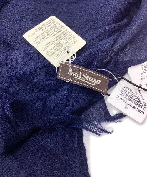 Paul Stuart（ポールスチュアート）Paul Stuart (ポールスチュアート) ストール ネイビー 未使用品の古着・服飾アイテム