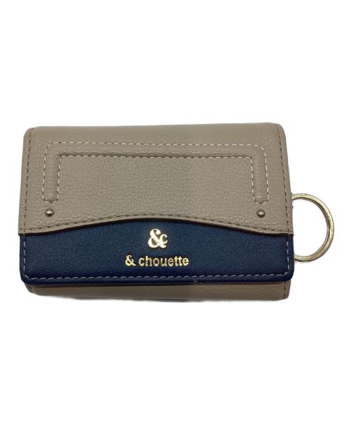 & chouette（アンドシュエット）& chouette (アンドシュエット) キーケース ベージュ×ネイビーの古着・服飾アイテム