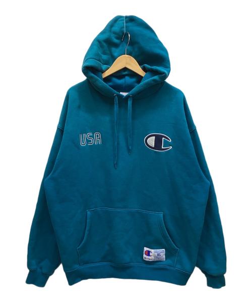 Champion（チャンピオン）Champion (チャンピオン) プルオーバーパーカー ブルー サイズ:XLの古着・服飾アイテム