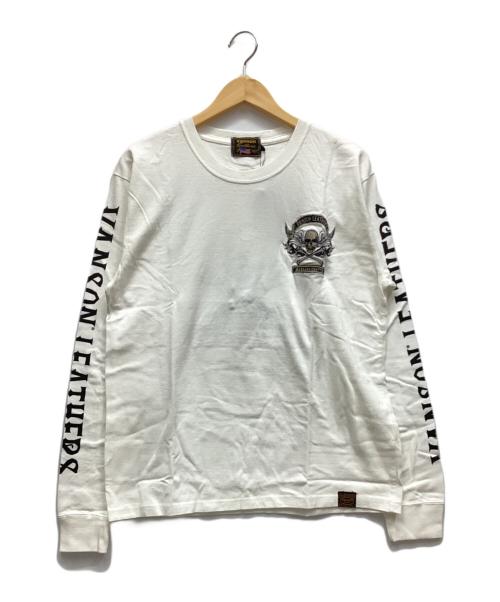VANSON（バンソン）VANSON (バンソン) カットソー ホワイト サイズ:L 未使用品の古着・服飾アイテム