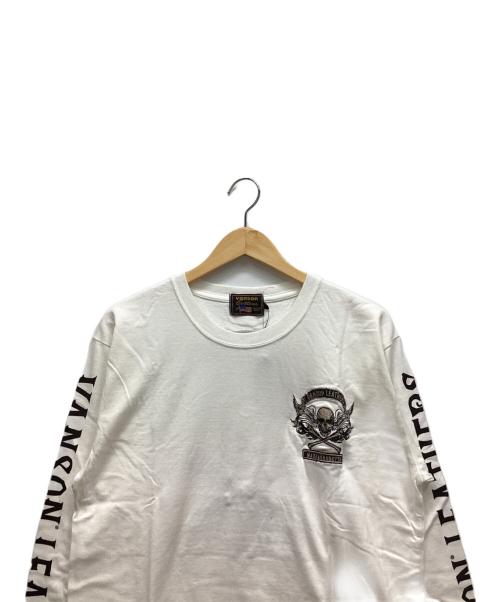 VANSON（バンソン）VANSON (バンソン) カットソー ホワイト サイズ:L 未使用品の古着・服飾アイテム