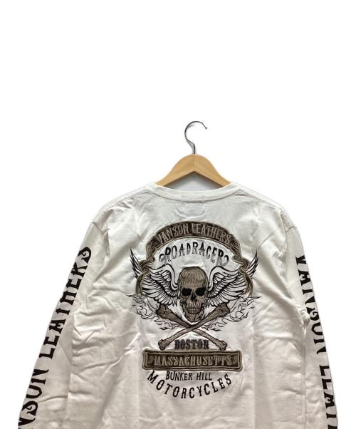 VANSON（バンソン）VANSON (バンソン) カットソー ホワイト サイズ:L 未使用品の古着・服飾アイテム
