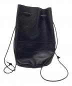 arts&craftsアーツアンドクラフツ）の古着「レザー巾着バッグ」｜ブラック