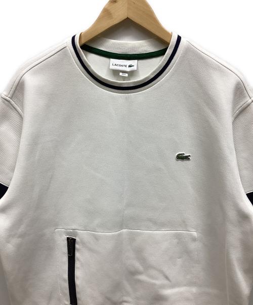 LACOSTE（ラコステ）LACOSTE (ラコステ) 半袖カットソー ホワイト サイズ:Mの古着・服飾アイテム