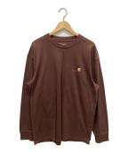 CarHarttカーハート）の古着「長袖カットソー」｜ブラウン
