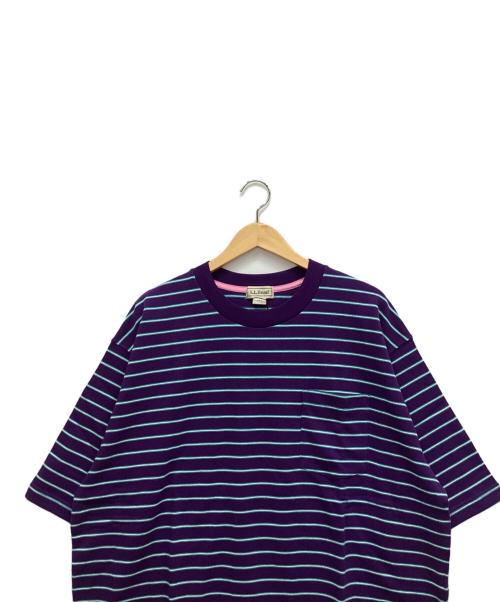 L.L.Bean（エルエルビーン）L.L.Bean (エルエルビーン) ボーダーカットソー パープル サイズ:XL 未使用品の古着・服飾アイテム