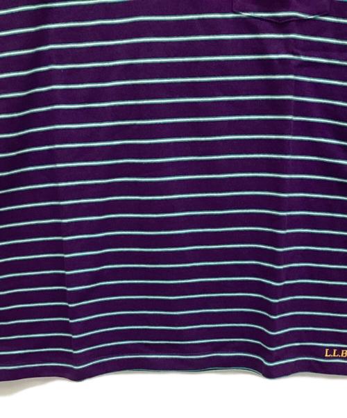 L.L.Bean（エルエルビーン）L.L.Bean (エルエルビーン) ボーダーカットソー パープル サイズ:XL 未使用品の古着・服飾アイテム