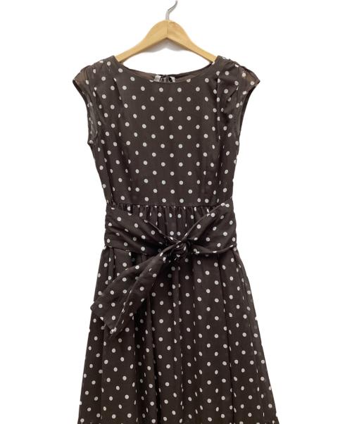 Apuweiser-riche（アプワイザーリッシェ）Apuweiser-riche (アプワイザーリッシェ) フレンチスリーブギャザーワンピース ブラウン サイズ:Sの古着・服飾アイテム