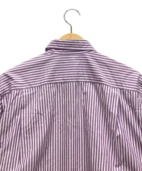 BEAUTY&YOUTH UNITED ARROWS（ビューティーアンドユースユナイテッドアローズ）BEAUTY&YOUTH UNITED ARROWS (ビューティーアンドユースユナイテッドアローズ) コットンストライプショート シャツ パープル×ホワイト サイズ:表記なしの古着・服飾アイテム