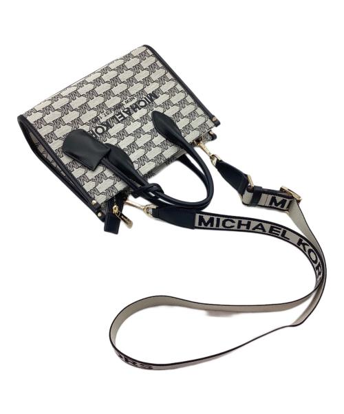 MICHAEL KORS（マイケル・コース）MICHAEL KORS (マイケルコース) 2WAYバッグ ホワイト×ブラックの古着・服飾アイテム