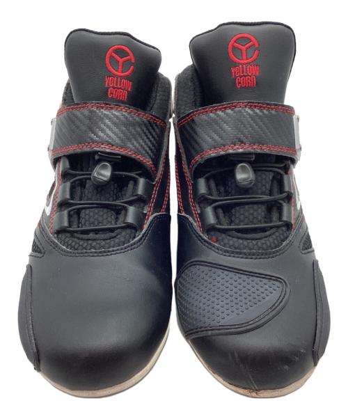 YELLOW CORN（イエローコーン）YELLOW CORN (イエローコーン) ライディングシューズ ブラック×レッド サイズ:26の古着・服飾アイテム