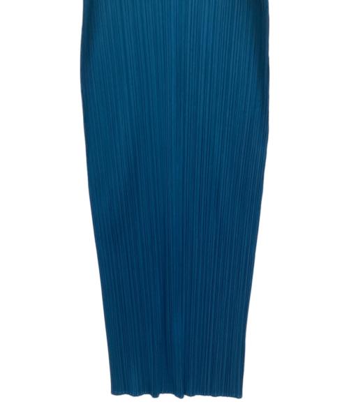 PLEATS PLEASE（プリーツプリーズ）PLEATS PLEASE (プリーツプリーズ) 半袖ワンピース ネイビー サイズ:3の古着・服飾アイテム