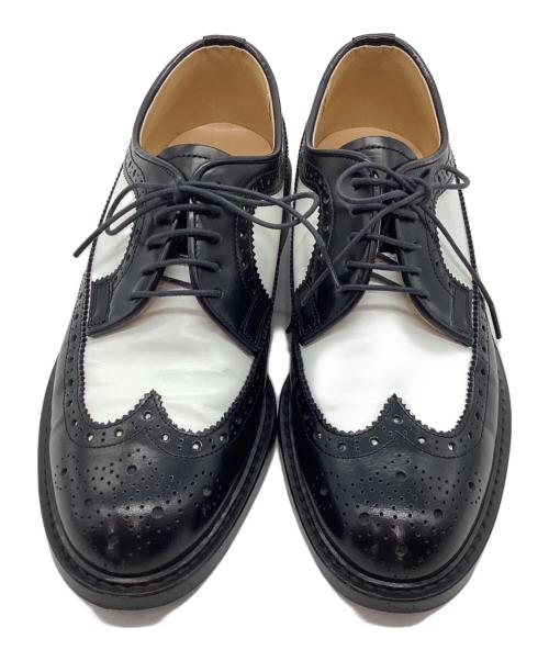 HARUTA（ハルタ）HARUTA (ハルタ) ウィングチップシューズ ブラック×ホワイト サイズ:251/2の古着・服飾アイテム