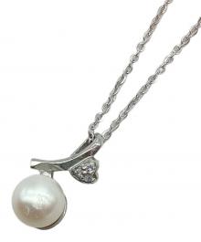 -（-）の古着「シルバーパールネックレス」