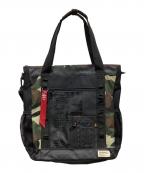 ALPHAアルファ）の古着「2WAYバッグ」｜ブラック×グリーン