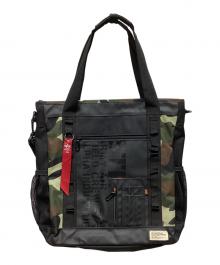 ALPHA（アルファ）の古着「2WAYバッグ」｜ブラック×グリーン